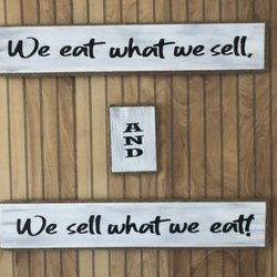 Mama D's Bakery - Our motto - we had it made into a sign for our wall