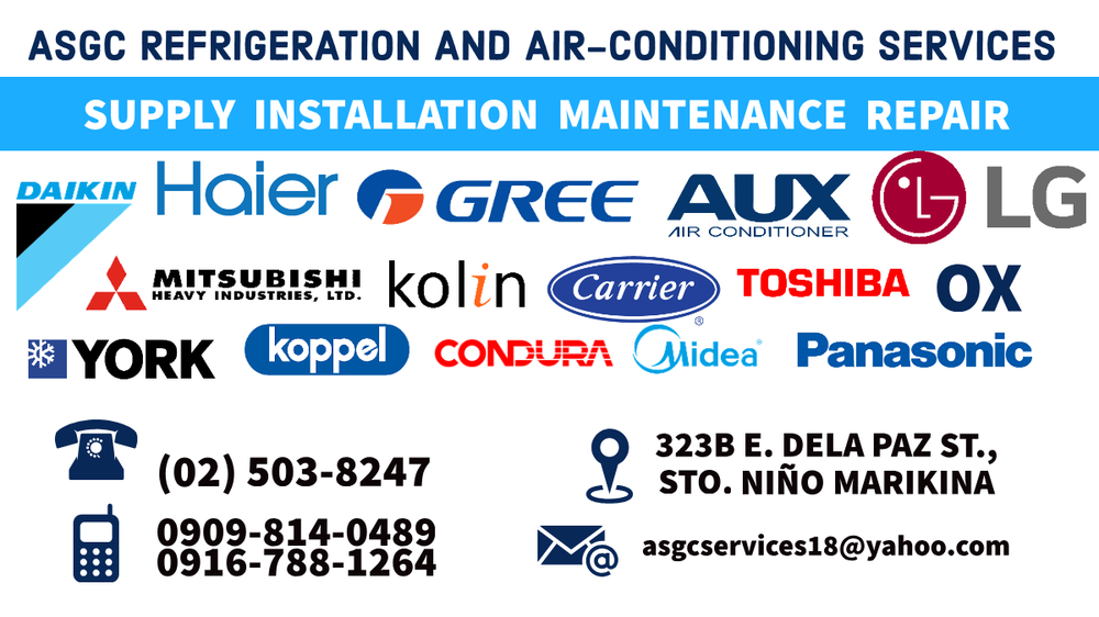 ASGC REFRIGERATION AND AIRCONDITIONING SERVICES Updated September