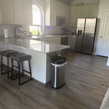 Grace Roofing and Construction - Kitchen granite, new sink, painted cabinets and new flooring. A whole need look. - Roofing Near Me - Fort Worth, Texas Grace Roofing and Construction - Kitchen granite, new sink, painted cabinets and new flooring. A whole need look. - Roofing Near Me - Fort Worth, Texas