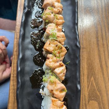 Sushi On Fire - Baked Salmon Roll - Sushi Bars Near Me - Huntington Beach, California Sushi On Fire - Baked Salmon Roll - Sushi Bars Near Me - Huntington Beach, California