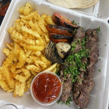 Alwadi Grill - Iraqi Lamb Kabob Plate - Mediterranean Near Me - Pantego, Texas