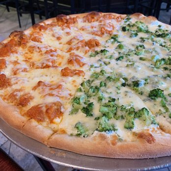 Carlo's Pizzeria & Bar - Half buff chick half white with broccoli - Pizza Near Me - Middletown, New York