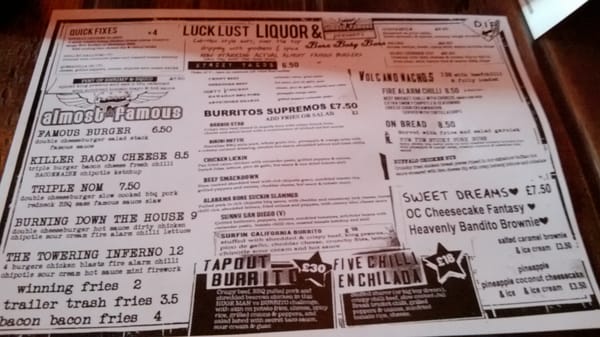 Menu photo 8 Luck Lust Liquor & Burn Manchester, XGM Menu photo 8 Luck Lust Liquor & Burn Manchester, XGM
