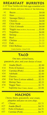 Menu photo 7 La Campana Taqueria Lodi, CA Menu photo 7 La Campana Taqueria Lodi, CA