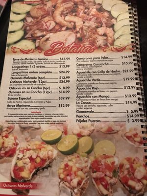 Menu photo 4 Mariscos El Culichi McAllen, TX