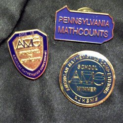 Excellence Unlocked - MathCounts and AMC math competition award pins