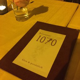 The drink menu