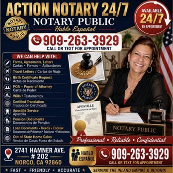 Action Notary 24-7 - Notaries Near Me - Norco, California Action Notary 24-7 - Notaries Near Me - Norco, California