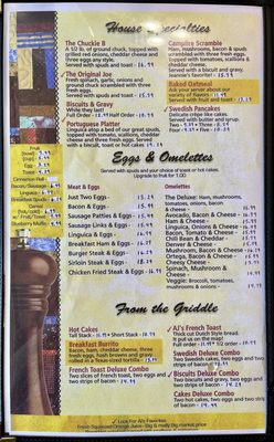 Menu photo 1 AJ's Cafe & Grill Turlock, CA