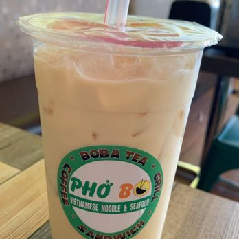 Pho Bo 2 - Jasmine Milk Tea w/ matcha boba - Vietnamese Near Me - Cypress, Texas Pho Bo 2 - Jasmine Milk Tea w/ matcha boba - Vietnamese Near Me - Cypress, Texas