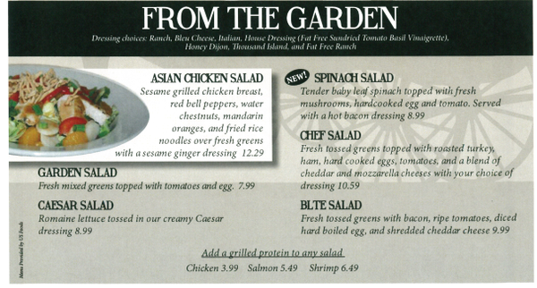 Menu photo 7 Century Inn Cincinnati, OH