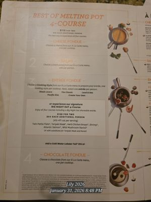 Menu photo 1 The Melting Pot Bedford, MA