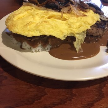 Daddy O’s - The regular and mini loco moco with grilled mushrooms and grilled onions added on top! - New American Near Me - Lihue, Hawaii Daddy O’s - The regular and mini loco moco with grilled mushrooms and grilled onions added on top! - New American Near Me - Lihue, Hawaii