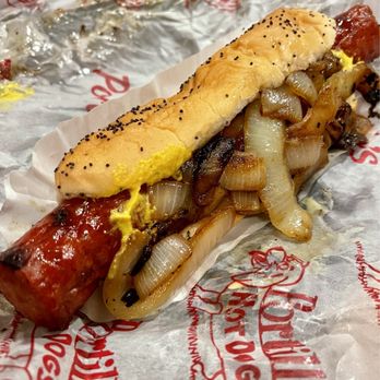 Portillo's Fort Worth - Char Grilled Maxwell Street Polish Sausage - Hot Dogs Near Me - Fort Worth, Texas