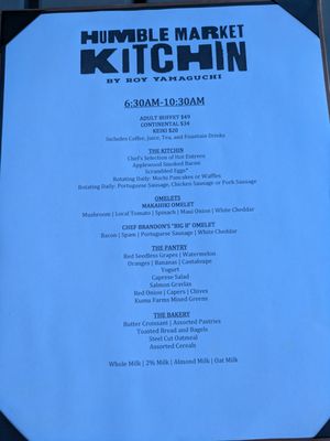 Menu photo 1 Humble Market Kitchin Kihei, HI