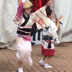Japan Day Chicago - Awa Odori Chicago dancers teaching the dance.