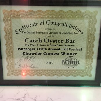 Catch Oyster Bar - Well Deserved:)! - Seafood Near Me - Patchogue, New York