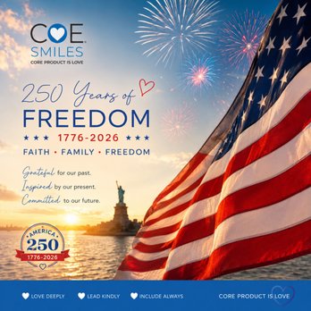 Center for Orthodontic Excellence - 250 years of hope. 250 years of courage. 250 years of freedom. Happy Independence Day! With Love, Your COE Family #IndependenceDay - Orthodontists Near Me - Princeton Junction, New Jersey Center for Orthodontic Excellence - 250 years of hope. 250 years of courage. 250 years of freedom. Happy Independence Day! With Love, Your COE Family #IndependenceDay - Orthodontists Near Me - Princeton Junction, New Jersey