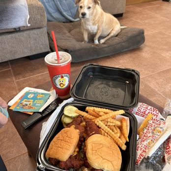 Dave's Hot Chicken - Chillin with Mr. Rudy and enjoying some Dave's! - Chicken Shop Near Me - Escondido, California Dave's Hot Chicken - Chillin with Mr. Rudy and enjoying some Dave's! - Chicken Shop Near Me - Escondido, California