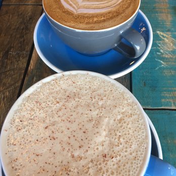Rough Draft Bar & Books - Chai latte and a mocha - Bars Near Me - Kingston, New York