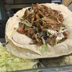 My Döner - Döner wrap in the making.