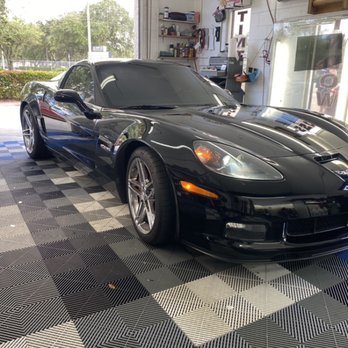 Innovation Window Tinting - This Black Chevy corvette got our top of the line ceramic film on all the sides and the full front windshield! - Car Window Tinting Near Me - Naples, Florida Innovation Window Tinting - This Black Chevy corvette got our top of the line ceramic film on all the sides and the full front windshield! - Car Window Tinting Near Me - Naples, Florida