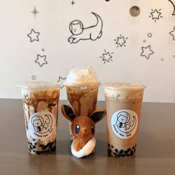 Space Tea - Milky Way, Otter Space and Brown Sugar Tea with boba