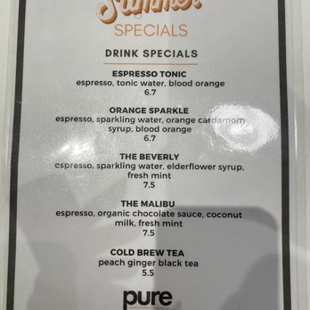 Pure Bean - Summer menu 2023 - Coffee & Tea Near Me - Manhattan Beach, California Pure Bean - Summer menu 2023 - Coffee & Tea Near Me - Manhattan Beach, California