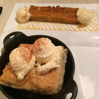 MKT Bar - Apple baklava and carrot bread pudding - New American Near Me - Houston, Texas MKT Bar - Apple baklava and carrot bread pudding - New American Near Me - Houston, Texas