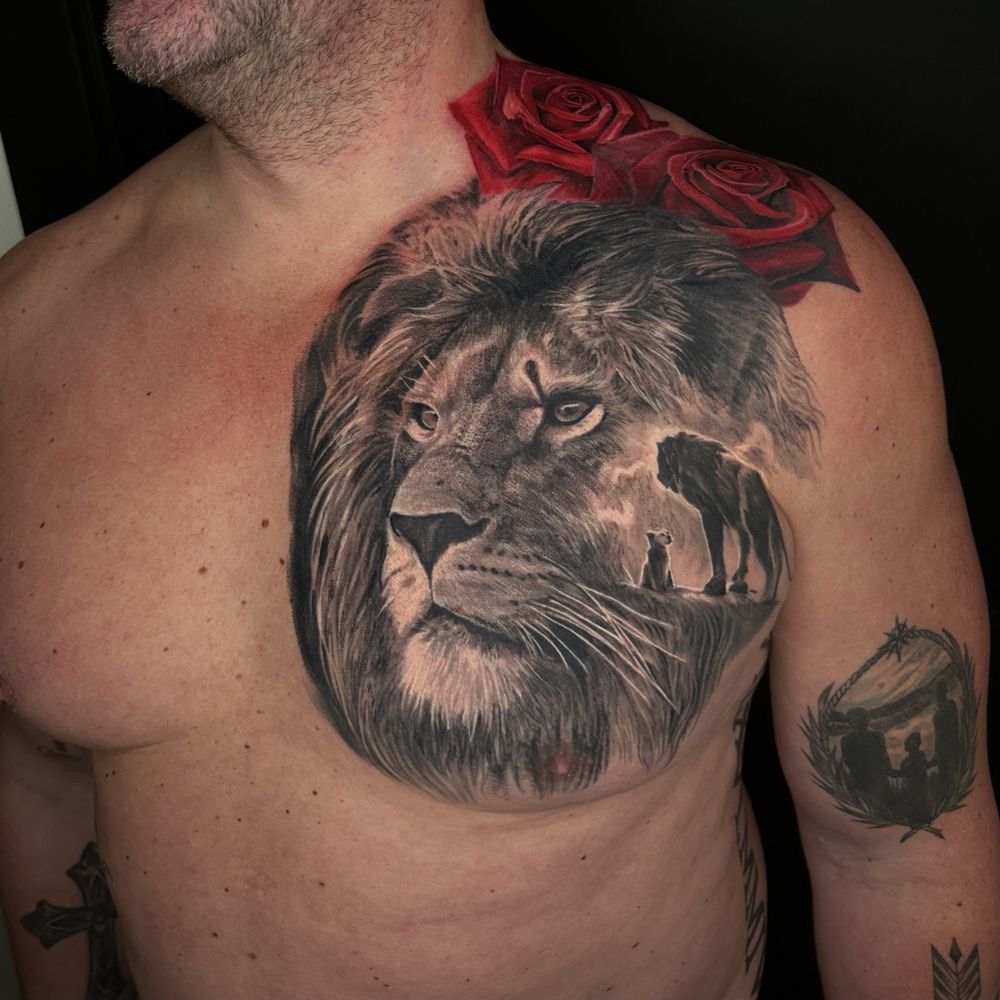 Black Atlas Studios - Lion Tattoo - Tattoo Near Me - Chicago, Illinois Black Atlas Studios - Lion Tattoo - Tattoo Near Me - Chicago, Illinois