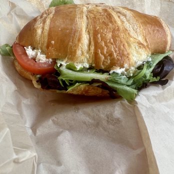 la Madeleine - Chicken Salade Croissant posin for us... - Bakeries Near Me - Austin, Texas