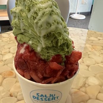 Salju Dessert - Matcha with strawberries - Desserts Near Me - Alhambra, California