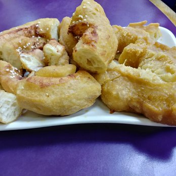 Sam's Congee Delight - Sweet dough crullers. The red bean one on the left only has a smidge of red bean, so don't expect one that's stuffed with paste. - Chinese Near Me - Markham, Ontario Sam's Congee Delight - Sweet dough crullers. The red bean one on the left only has a smidge of red bean, so don't expect one that's stuffed with paste. - Chinese Near Me - Markham, Ontario