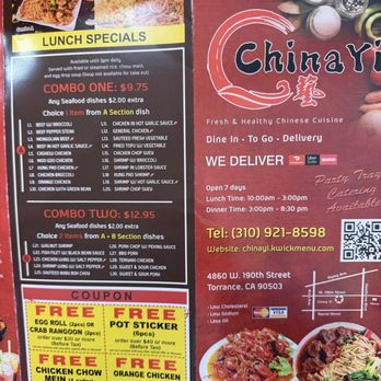 China Yi - Menu - Chinese Near Me - Torrance, California China Yi - Menu - Chinese Near Me - Torrance, California