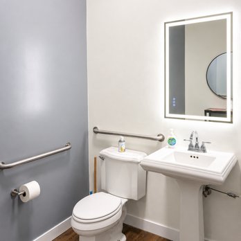 Refresh - An accessible restroom at Refresh - Aesthetics & Wellness in Palm Harbor, designed for patient comfort and convenience. - Skin Care Near Me - Palm Harbor, Florida Refresh - An accessible restroom at Refresh - Aesthetics & Wellness in Palm Harbor, designed for patient comfort and convenience. - Skin Care Near Me - Palm Harbor, Florida