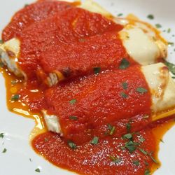Castucci's an Italian joint - Manicotti, great!