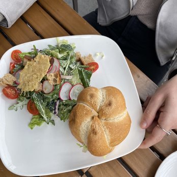 The Monk's Kettle - Lamb Burger w/ Mixed Greens Salad - Bars Near Me - Oakland, California The Monk's Kettle - Lamb Burger w/ Mixed Greens Salad - Bars Near Me - Oakland, California