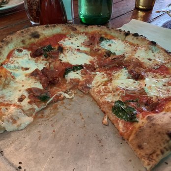 Roberta's - Margherita Pizza with added Speck! Deliciousssss!!!! - Pizza Near Me - Brooklyn, New York Roberta's - Margherita Pizza with added Speck! Deliciousssss!!!! - Pizza Near Me - Brooklyn, New York