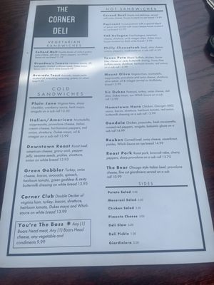 Menu photo 1 The Corner Wilson, NC