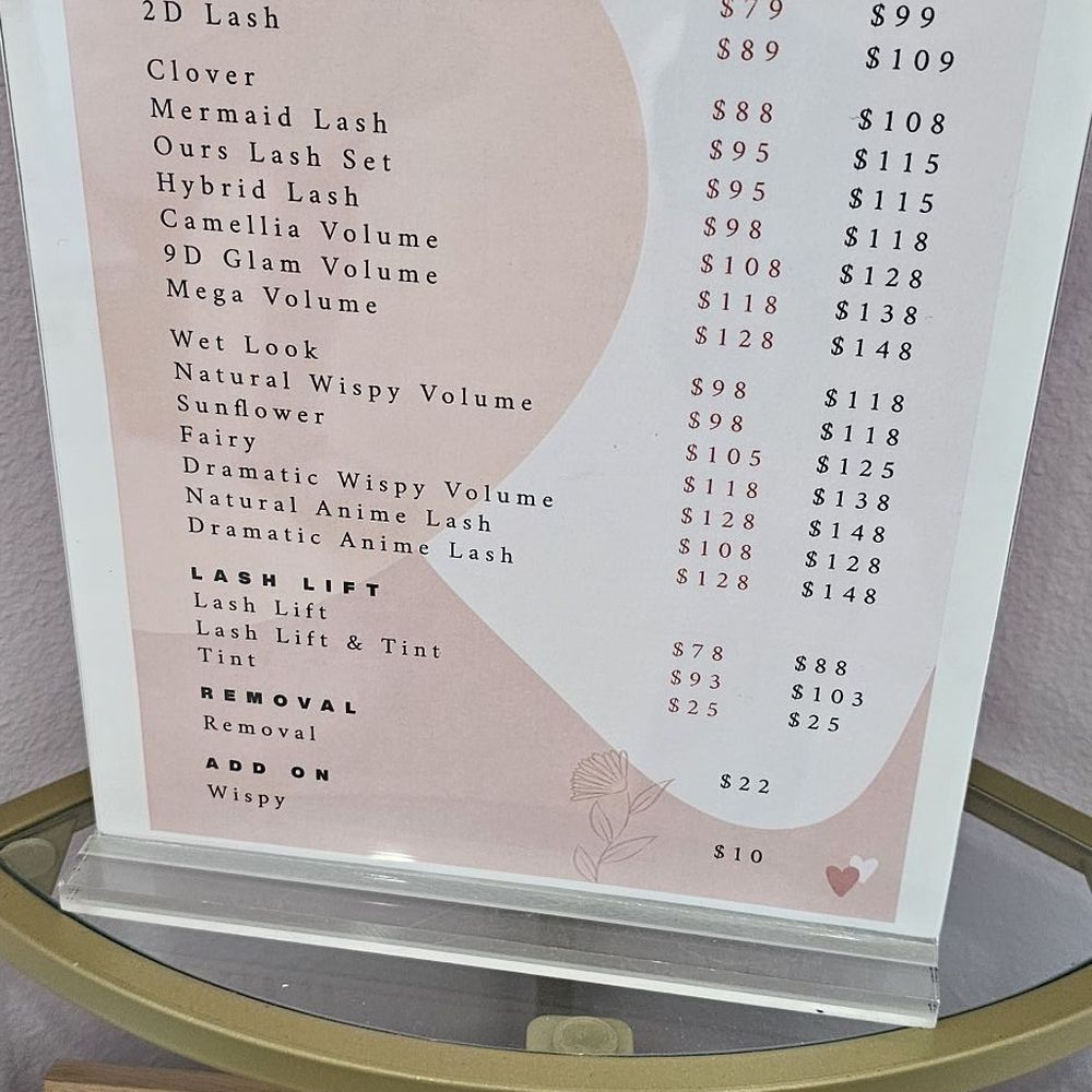 Ours Lash Beauty  - Price list - Eyelash Service Near Me - Chino , California