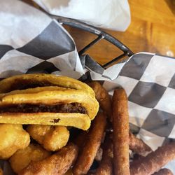 Fred's of Roscommon - Mini tacos , deep fried green beans