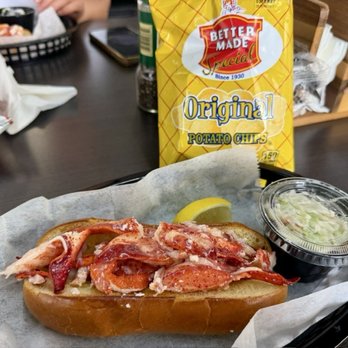 Lost Sailor Fish & Gourmet - Lobster roll includes chips & coleslaw. - Seafood Markets Near Me - Sylvan Lake, Michigan Lost Sailor Fish & Gourmet - Lobster roll includes chips & coleslaw. - Seafood Markets Near Me - Sylvan Lake, Michigan