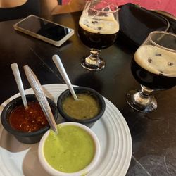 México Mágico - Variety of salsas.  Habanero was spicy and flavorful!