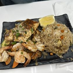 Mexihanas Hibachi Grill - Hibachi Salmon and Shrimp