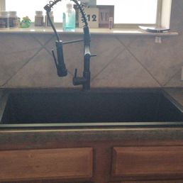 Sink and garbage disposal installation completed! Sink and garbage disposal installation completed!
