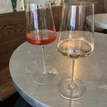 Bar a Vins - Rosè and orange !... those glasses - Wine Bars Near Me - Charlotte, North Carolina