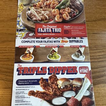 Chili's - Fajita , Dipper promoted Menu - American Near Me - San Bruno, California
