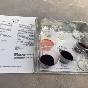Jolene Family Winery - Wine Sampler tray - Wine Tasting Room Near Me - Quinton, Virginia Jolene Family Winery - Wine Sampler tray - Wine Tasting Room Near Me - Quinton, Virginia