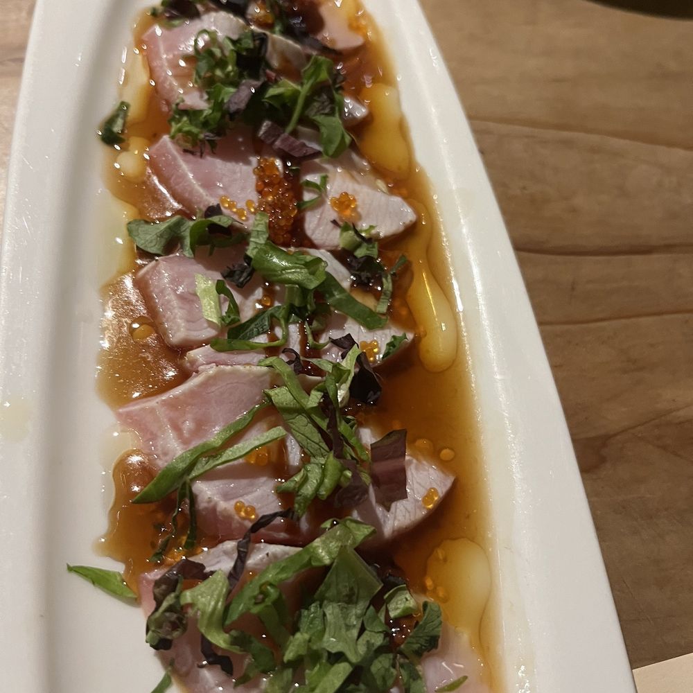Hamachi carpaccio- a must order, very good!