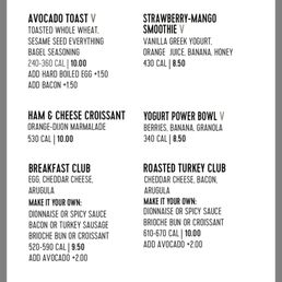 Current food menu (November 2025) Current food menu (November 2025)